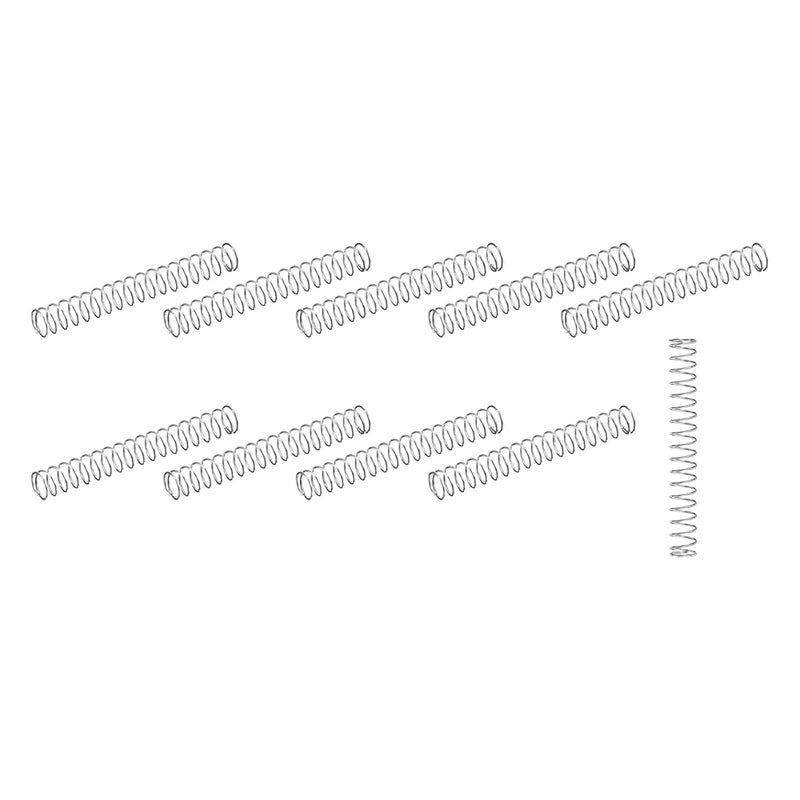 METALLIXITY Compression Springs (0.4x8mm OD,40mm Free Length) 10Pcs, 304 Stainless Steel Extension Spring - for Shop Home Repairs, DIY Projects, Silver Tone - Image 1